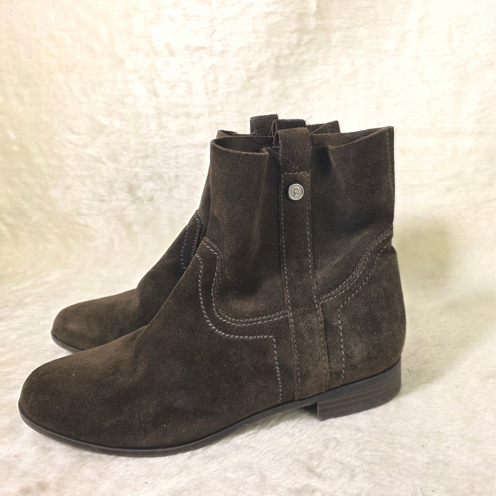 Frye & Co. Ankle Boots Booties Brown Suede Western Slouchy Womens 6.5 Excellent
